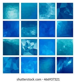 Blue Polygonal vector design. Abstract Geometric backgrounds