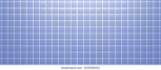 Fondo de mosaico de mosaico de piscina azul para pared. Diseño interior de baño o cocina sin fisuras con cerámica pixel. Primer plano geométrico con detalle de arquitecto. Top baño o rejilla de ducha para el concepto interior