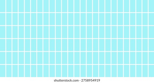 Blue pool tile simple mosaic pattern with small rectangular grid background