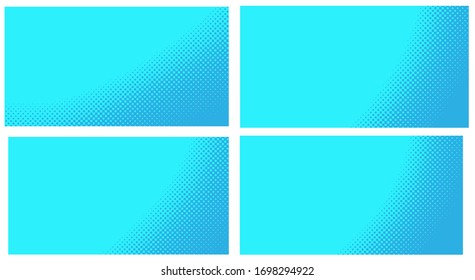 Blauer Pop-Art-Hintergrund. Abstrakte Vorlage mit isoliertem Punktmuster. 