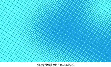 Blue pop art background in retro comic style with halftone dots design, vector illustration eps10