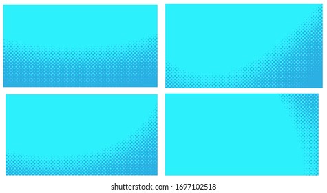 Fondo de arte pop azul. Establecer vector creativo abstracto.