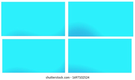 Fondo de arte pop azul. Establecer vector creativo abstracto.