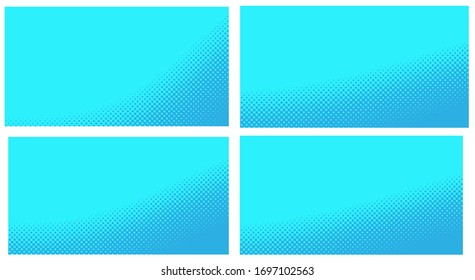 Blue pop art background. Set  Abstract creative vector.