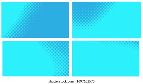 Fondo de arte pop azul. Establecer vector creativo abstracto.