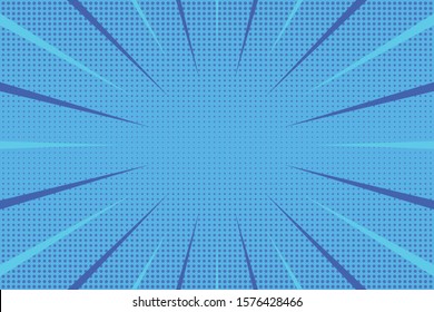 Blue pop art halftone comic wallpaper background