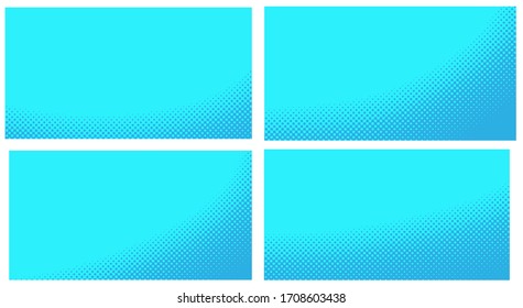 Blue pop art vector background with isolated dots pattern. 