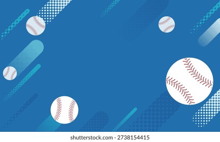 Blue Pop Home Run Background Illustration – Dynamic Baseball Design