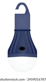 Blue  portable bulb. vector illustration