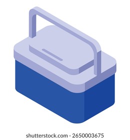 Blue portable freezer box ensuring safe storage and transportation of temperature sensitive products, ideal for outdoor activities and emergencies