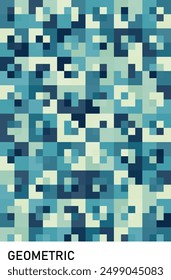 Blue poseidon geometric shape pattern. Vector illustration. Suit for background