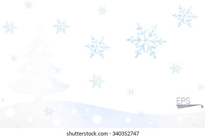 Blue postcard low polygon style christmas tree vector illustration consisting of triangles.Abstract triangular polygonal origami or crystal design of New Years celebration.Isolated on white background