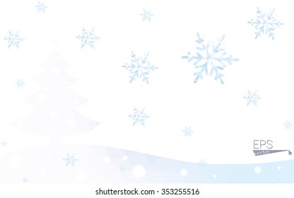 Blue postcard low polygon style christmas tree vector illustration consisting of triangles.Abstract triangular polygonal origami or crystal design of New Years celebration.Isolated on white background