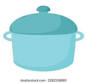 diseño de olla azul sobre blanco