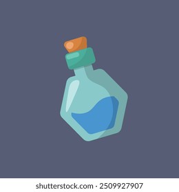 blue potion in flat vector design.