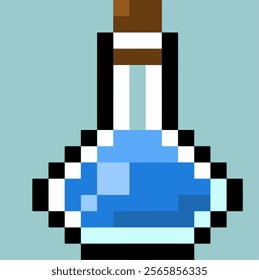 blue potion for the game. pixel art