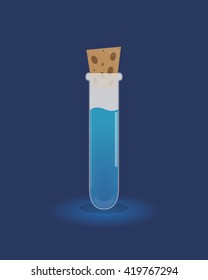 blue potion in a small glass bottle potion of restore mana