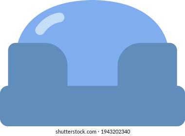 Blaue Töpferei, Illustration, Vektorgrafik auf weißem Hintergrund