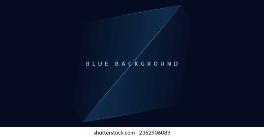 Blue premium abstract background with dark geometric shapes. Very suitable for poster, banner, cover, advertisement, wallpaper and futuristic design concept