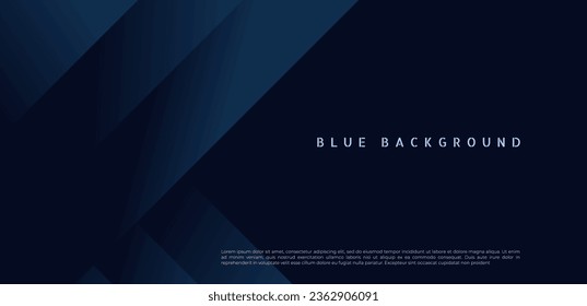 Fondo abstracto azul premium con formas geométricas oscuras. Muy adecuado para póster, banner, portada, publicidad, papel pintado y concepto de diseño futurista