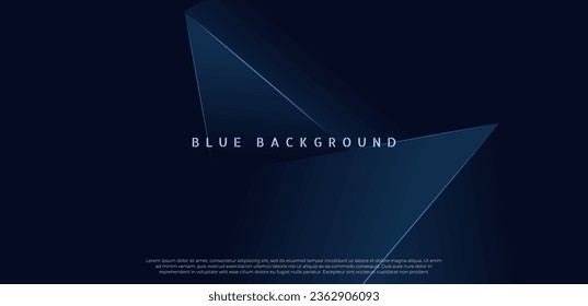 Blue premium abstract background with dark geometric shapes. Very suitable for poster, banner, cover, advertisement, wallpaper and futuristic design concept – Vector có sẵn