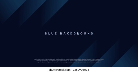 Blue premium abstract background with dark geometric shapes. Very suitable for poster, banner, cover, advertisement, wallpaper and futuristic design concept