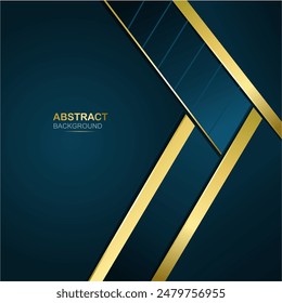 Blauer Premium abstrakter Hintergrund mit luxuriösen Gradienten geometrischen Elementen. Reichhaltiger Hintergrund für exklusive Designs. - VEKTORGRAFIK
