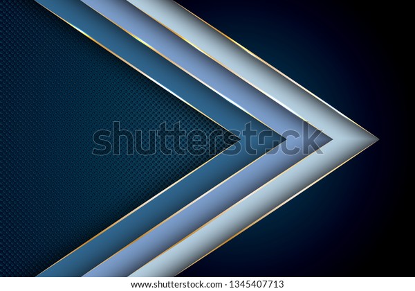 高級ポリゴン矢印パターンと金色の三角形のエッジ線と青のプレミアム背景 グラデーションファセットは 高級な金線のベクター画像を形成します 豊富な背景 上質な三角形のポリゴン ロイヤルブルーデザイン のベクター画像素材 ロイヤリティフリー
