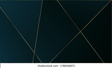 Patrón de polígono azul premium. El Marco De Lujo Triangular De Las Líneas De Oro. Elegante Forma Platinum Chic Oscuro Borde Triángulo de Cristal Fondo Premium Azul. Papel de tapiz de celebración geométrica VIP de plata rica.