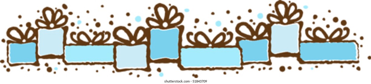 blue present banner