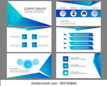 Blue presentation template vector design 