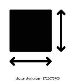 icono plano de glifo vectorial de impresión azul 