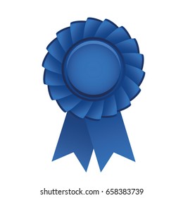 Blue prize ribbon vector