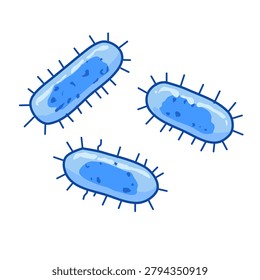 Blue Probiotic Cocci Vector Illustration