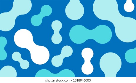 Blue probiotics bacteria background. Biological concept abstract backdrop
