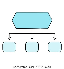 Blue Process Diagram Hierarchy Chart Presentation Stock Vector (Royalty ...