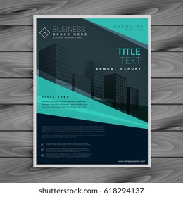 blue professional brochure design template