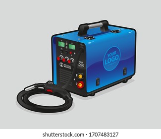 Blue Professional Welding Machines MIG-MMA whith Welding sleeve