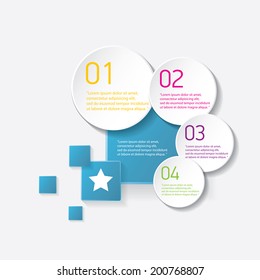 blue progress paper banners / can be used for infographics / numbered banners / horizontal cutout lines / graphic or website layout vector
