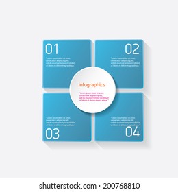 blue progress paper banners / can be used for infographics / numbered banners / horizontal cutout lines / graphic or website layout vector