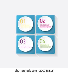 blue progress paper banners / can be used for infographics / numbered banners / horizontal cutout lines / graphic or website layout vector