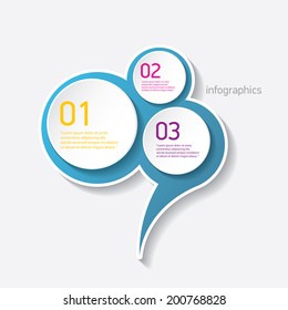 blue progress paper banners / can be used for infographics / numbered banners / horizontal cutout lines / graphic or website layout vector