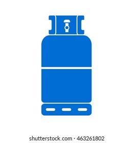 Blue Propane Gas Cylinder, Vector Icon