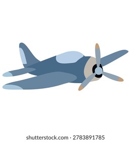 blue propeller monoplane aircraft flying for commercial travel