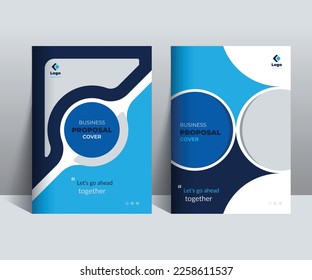 Blue Proposal Cover Design Template adept for multipurpose Projects