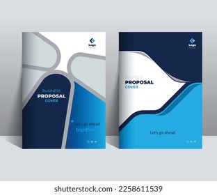 Blue Proposal Cover Design Template adept for multipurpose Projects