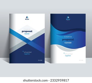 Plantilla de diseño de cubierta de propuesta azul para proyectos multipropósito