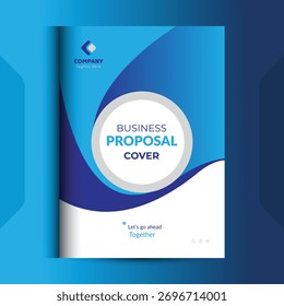 Los conceptos de Plantilla de diseño de la cubierta de la propuesta azul son expertos para el negocio corporativo	
