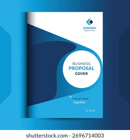 Los conceptos de Plantilla de diseño de la cubierta de la propuesta azul son expertos para el negocio corporativo	
