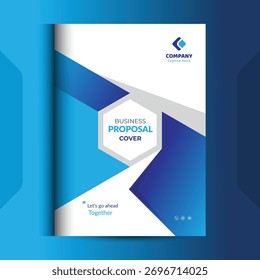 Los conceptos de Plantilla de diseño de la cubierta de la propuesta azul son expertos para el negocio corporativo	
